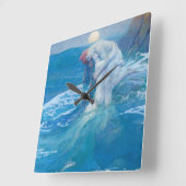 Howard Pyle - Die Meerjungfrau Quadratische Wanduhr (Winkel)