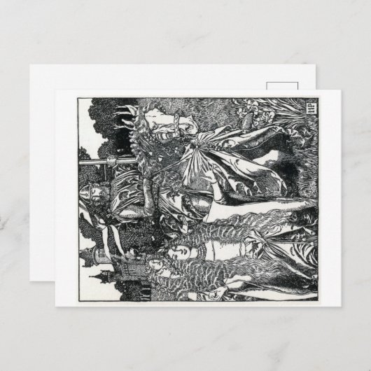 Howard Pyles "King Arthur" Postkarte (Vorne/Hinten)