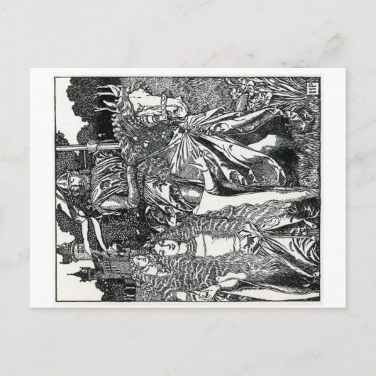 Howard Pyles "King Arthur" Postkarte (Vorderseite)