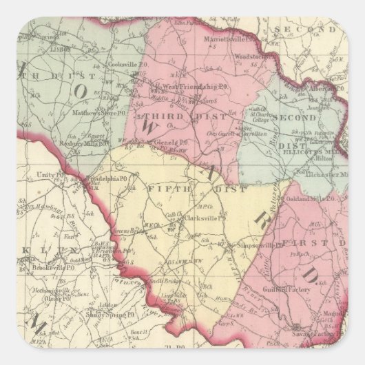 Howard Quadratischer Aufkleber (Vorderseite)