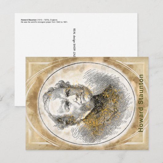 Howard Staunton, Postkarte (Vorne/Hinten)
