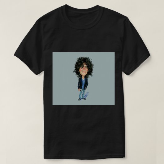 Howard Stern Art Black Throw Blanket T-Shirt (Design vorne)
