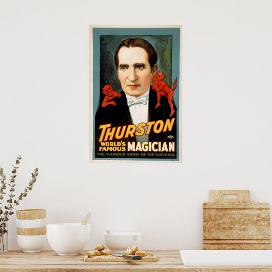 Howard Thurston Magic Advertisement Poster (Küche)