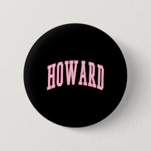 Howard Vintage Preppy Varsity Pink Sport Button