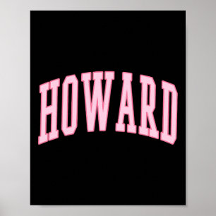 Howard Vintage Preppy Varsity Pink Sport Poster