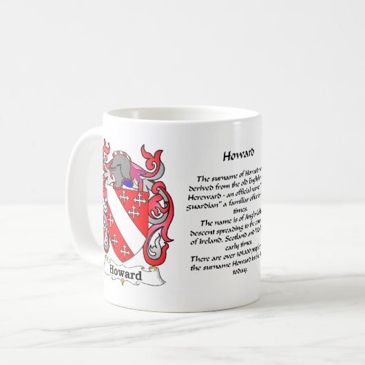 Howard-Wappen-Tasse Kaffeetasse (Vorderseite Links)