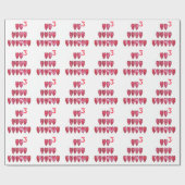 Howaro! Weihnachtsherzen Text Weihnachten Liebe de Geschenkpapier (Flach)