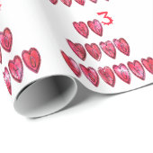 Howaro! Weihnachtsherzen Text Weihnachten Liebe de Geschenkpapier (Rolleneckpunkt)