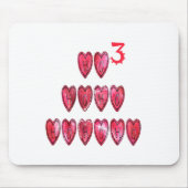 Howaro! Weihnachtsherzen Text Weihnachten Liebe de Mousepad (Vorne)