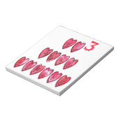 Howaro! Weihnachtsherzen Text Weihnachten Liebe de Notizblock (Rotiert)