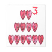 Howaro! Weihnachtsherzen Text Weihnachten Liebe de Notizblock (Vorderseite)