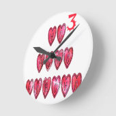 Howaro! Weihnachtsherzen Text Weihnachten Liebe de Runde Wanduhr (Winkel)