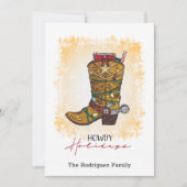 Howday Weihnachten Lights Cowboy Boot (Vorderseite)