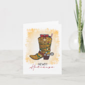 Howday Weihnachten Lights Cowboy Boot (Vorderseite)