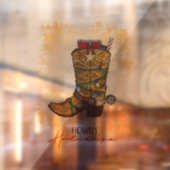 Howday Weihnachten Lights Cowboy Boot Fensteraufkleber (Blatt 2)