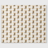 Howday Weihnachten Lights Cowboy Boot Geschenkpapier (Flach)