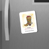 Howday Weihnachten Lights Cowboy Boot Magnet