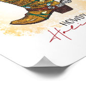 Howday Weihnachten Lights Cowboy Boot Poster (Ecke)