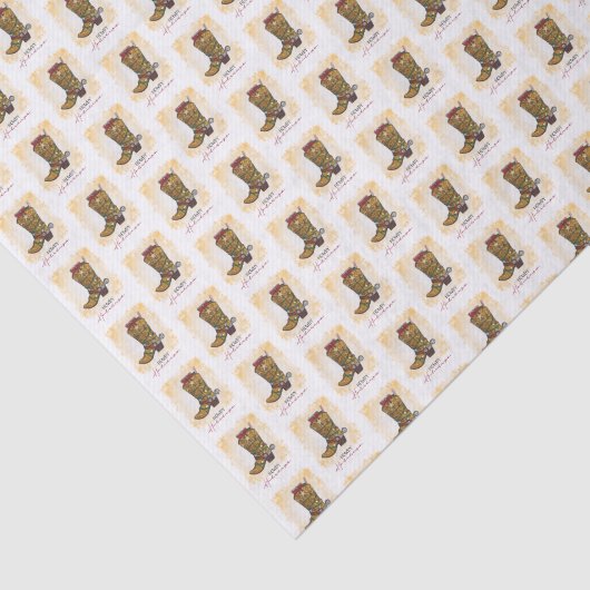 Howday Weihnachten Lights Cowboy Boot Seidenpapier (Ausschnitt)