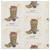 Howday Weihnachten Lights Cowboy Boot Stoff (Nahaufnahme)