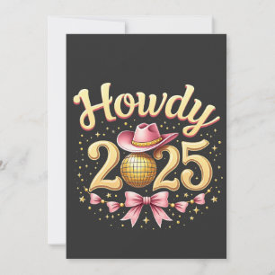 Howdy 2025 New Year Eve Cowboy Western Einladung