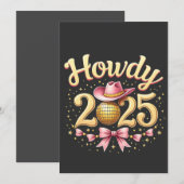 Howdy 2025 New Year Eve Cowboy Western Einladung (Vorne/Hinten)