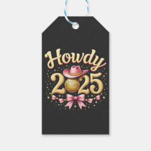 Howdy 2025 New Year Eve Cowboy Western Geschenkanhänger