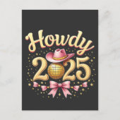 Howdy 2025 New Year Eve Cowboy Western Postkarte (Vorderseite)