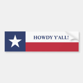Howdy, alles Texas Flag Autoaufkleber