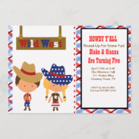HOWDY!AmericanCowboy & Cowgirl Einladung