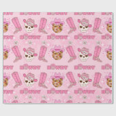 Howdy and Disco Cowgirl Pattern Geschenkpapier (Flach)