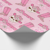 Howdy and Disco Cowgirl Pattern Geschenkpapier (Ecke)
