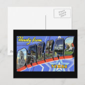 Howdy aus Dallas Texas Postkarte (Vorne/Hinten)