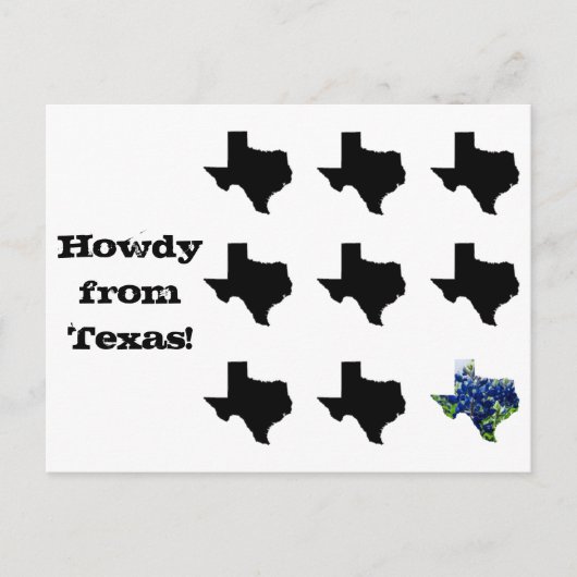 Howdy aus Texas Postcard Postkarte (Vorderseite)