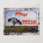 Howdy aus Texas Postkarte (Vorderseite)