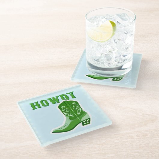 HOWDY Bar Glass Untersetzer (Schrägansicht)