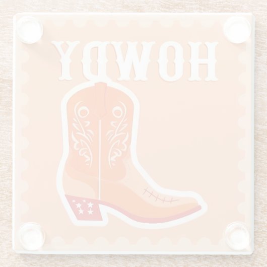 HOWDY Bar Glass Untersetzer (Rückseite)