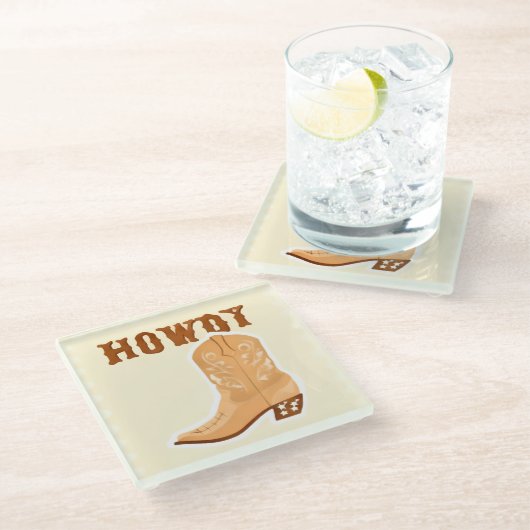 HOWDY Bar Glass Untersetzer (Schrägansicht)