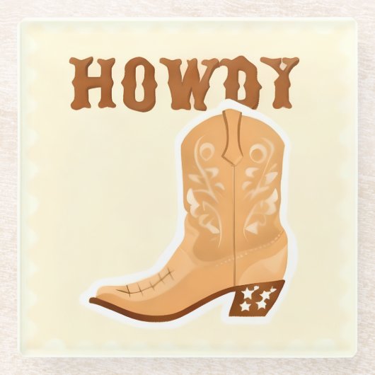 HOWDY Bar Glass Untersetzer (Vorderseite)