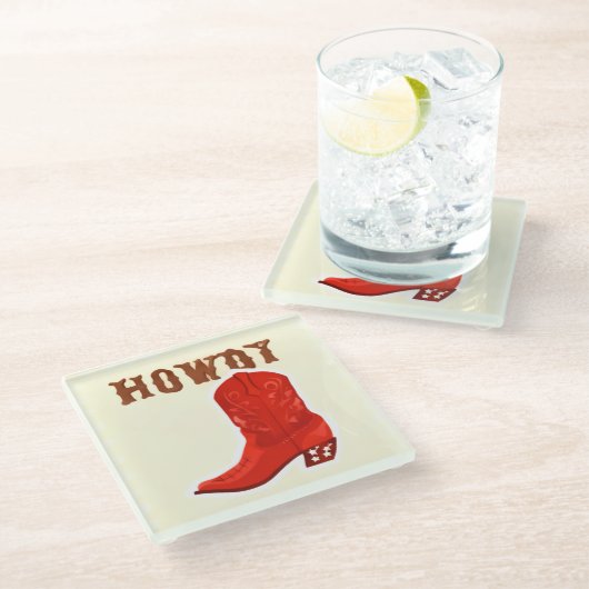 HOWDY Bar Glass Untersetzer (Schrägansicht)