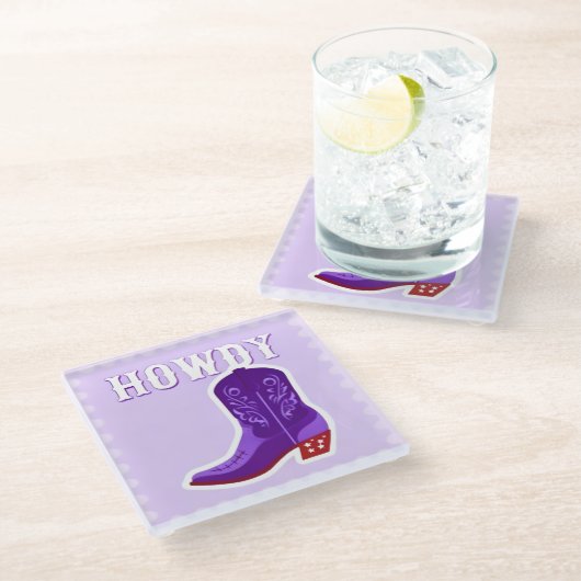 HOWDY Bar Glass Untersetzer (Schrägansicht)