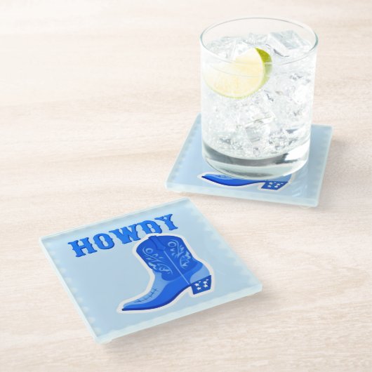 HOWDY Bar Glass Untersetzer (Schrägansicht)