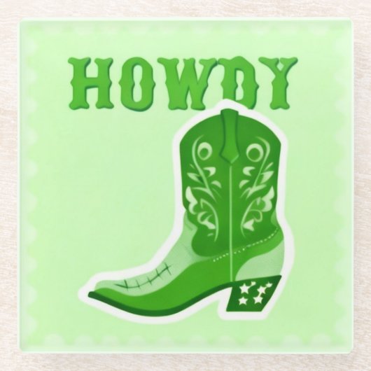 HOWDY Bar Glass Untersetzer (Vorderseite)