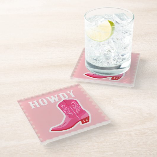 HOWDY Bar Glass Untersetzer (Schrägansicht)