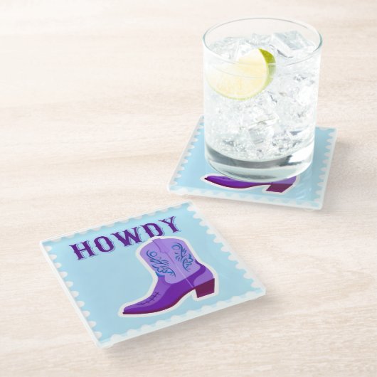 HOWDY Bar Glass Untersetzer (Schrägansicht)