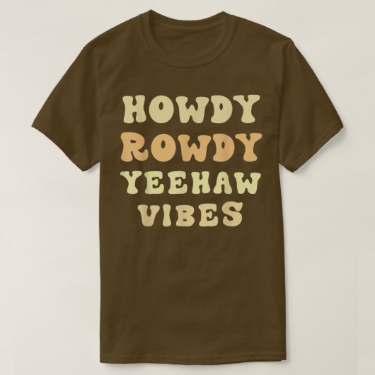 Howdy Boho Ästhetische Rodeo Western Country South T-Shirt (Design vorne)