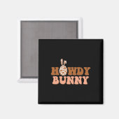 Howdy Bunny Oaster Country Western Magnet (Vorderseite/Rückseite)