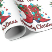 Howdy Christmas Boots Geschenkpapier (Rolleneckpunkt)