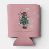 Howdy Christmas | Cowboy Christmas Tree Dosenkühler (Rückseite)