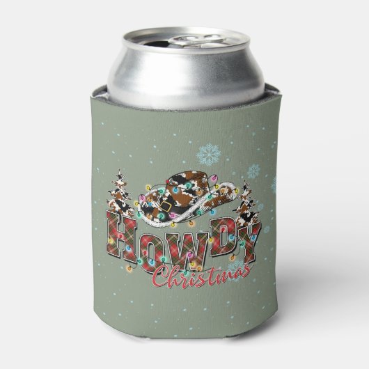 Howdy Christmas | Cowboy Christmas Tree Dosenkühler (Kanne Vorderseite)